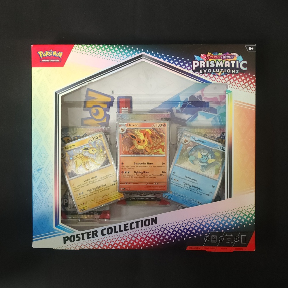 Pokemon Prismatic Evolutions Poster Collection Box Set Flareon Vaporeon Jolteon